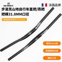Mountain handlebar bicycle Yan handlebar horizontal aluminum alloy straight 31 8mm blook e group riser lengthened French large 31