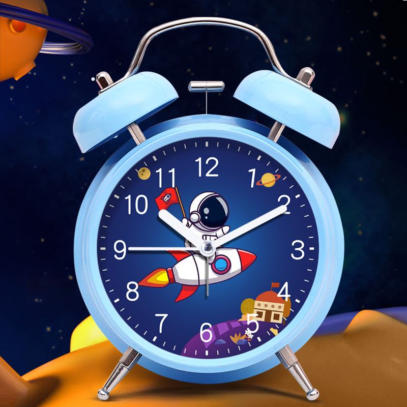 Astronaut Small Alarm Clock Children Boy Students Private rechargeable Wake Up God Instrumental Desktop Clock Powerful Wake-up-Taobao