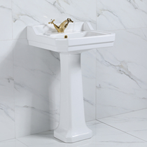 Butterfly pottery European single double three-hole column basin retro wash basin wash basin washing basin English classical floor column Basin