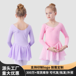 Dance clothing for children and girls, autumn long-sleeved practice clothing, toddler ballet skirts, gymnastics clothing, girls' Chinese dance body suits