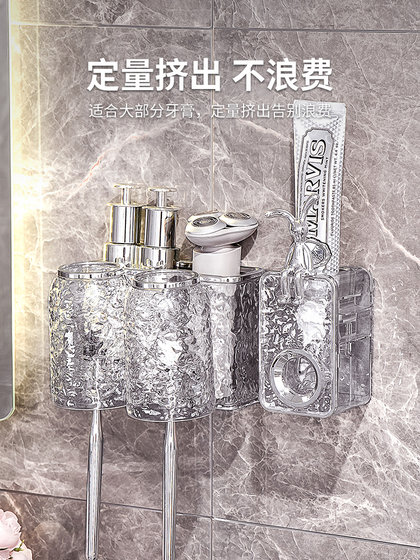 자동 치약 Squeer Artifact 벽 장착, 구멍없는 칫솔 홀더 2023 New Toothbrush Storage Rack 치약 압출기 자동 치약 Squeer Artifact 벽 장착, 구멍없는 칫솔 홀더 2023 New Toothbrush Storage Rack 치약 압출기