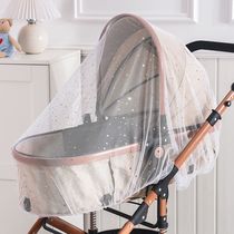 Baby Stroller Mosquito Net Full Cover Universal Printed Baby Mosquito Net Stroller Enlarged Encrypted Mesh Mosquito Cover