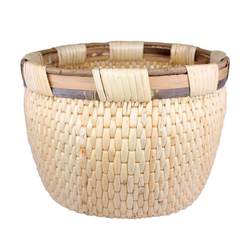 B pure handmade wicker basket, rice bucket, folk craft, wicker basket, plaque, bamboo