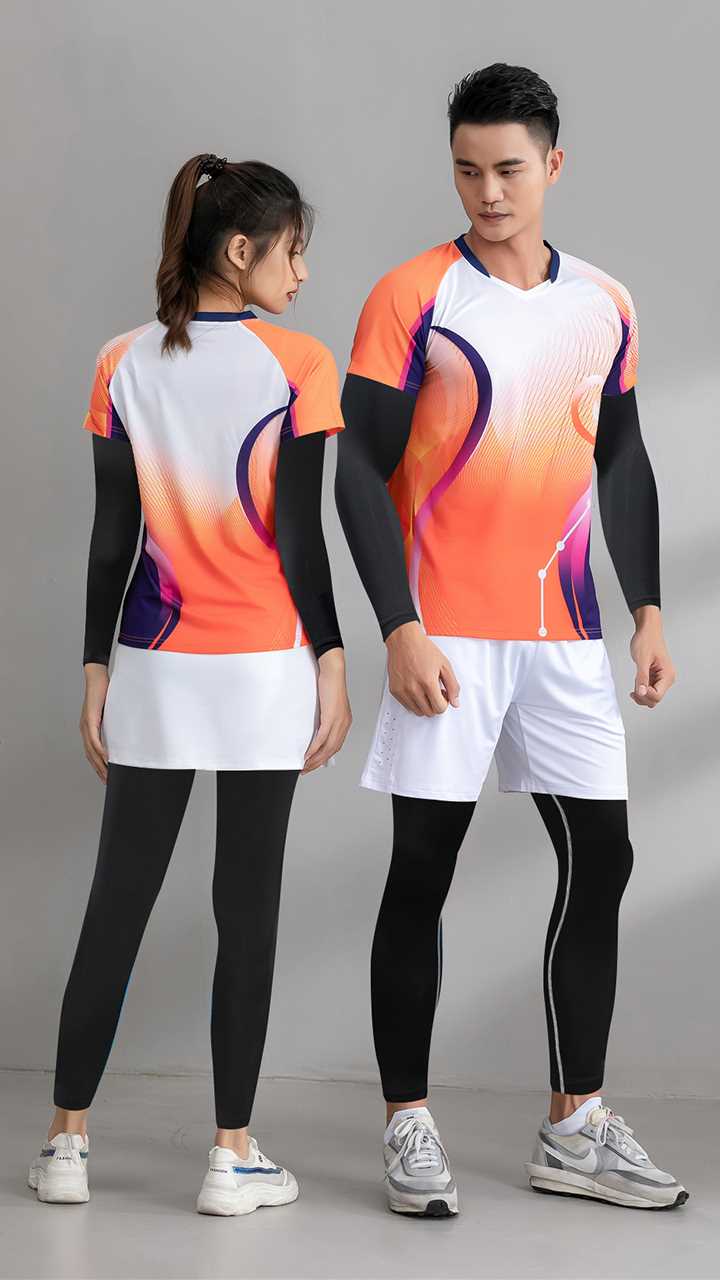 Unit Gas Volleyball Sports Clothing Tight Fit Four Sets Winter Speed Dry Badminton Ping-pong Match Special Suit Training Suit-Taobao