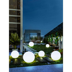 Outdoor luminous sphere lamp, solar garden lamp, modern villa simple lighting project, landscape waterproof spherical lamp
