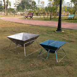 Portable barbecue grill stainless steel combination barbecue grill folding barbecue rack outdoor commercial home