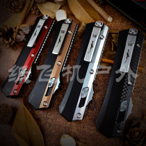 Paper Plane Micro Technology Zombie Series Carbon Fiber Handle T6 Aluminum Alloy Handle Outdoor EDC Tool Damascus