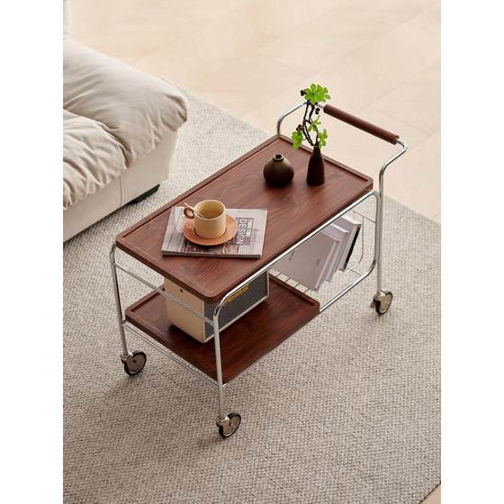 Can mobile coffee table Middle -style snacks small cart band -by -wheeled shelves, high -level sense creative sofa side cabinet
Can mobile coffee table Middle -style snacks small cart band -by -wheeled shelves, high -level sense creative sofa side cabinet