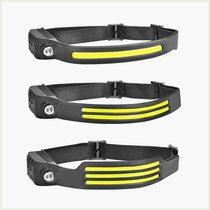 Wave sensor COB headlight outdoor cycling light USB charging night running light strong light silicone