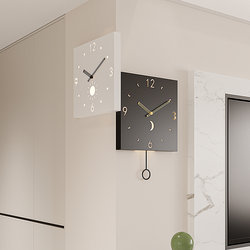 2024 New Modern Simple Living Room Corner Double-sided Wall Clock Home Silent Wall Watch Corner Clock Restaurant Clock