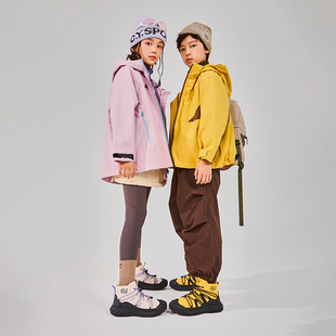 SMIBU童鞋2025冬新款皮靴儿童男女童运动户外鞋靴子短靴加绒鞋子