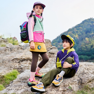 SMIBU童鞋儿童运动鞋2025春秋新款小白鞋男女童户外跑步登山鞋子