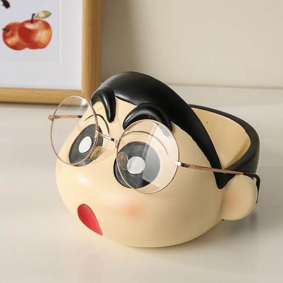 Crayon Shin-chan glasses frame key storage resin ornament creative cute living room remote control debris tray finishing box
Crayon Shin-chan glasses frame key storage resin ornament creative cute living room remote control debris tray finishing box