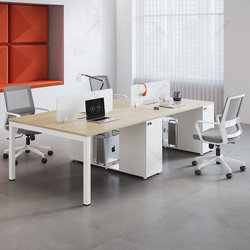 Office desk and chair combination simple modern clerk cubicle design computer desk type eight-person collective work station