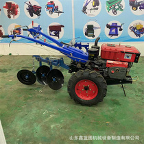 18 HP diesel electric start agricultural plowing machine small walking tractor front rice and wheat harvester