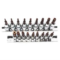 9-piece set of flower-shaped screwdriver sockets medium-hole five-flower socket wrenches hardware tool sockets bit head press matching sockets