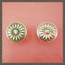 Boutique Qinggu bronze handle anti-ancient copper single-hole handle cabinet small handle drawer pull handle red and ancient bronze