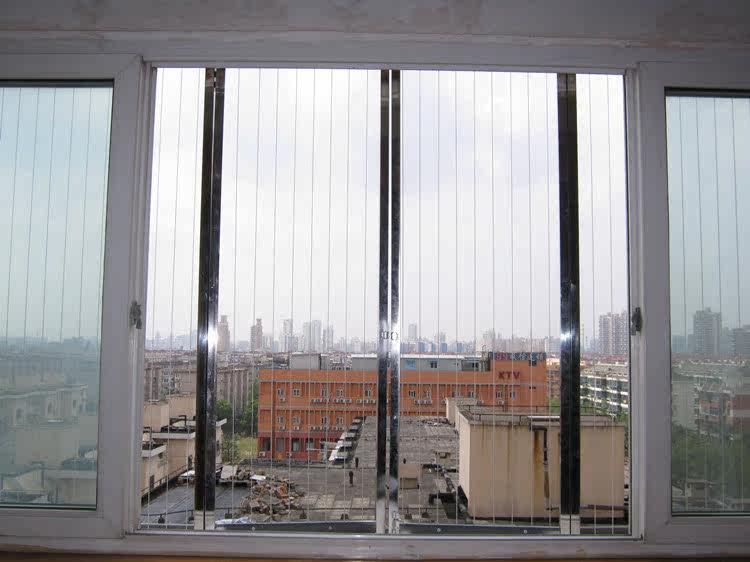 防盗窗安全窗隐形防护网不锈钢钢丝阳台纱网儿童窗户防护栏推拉式