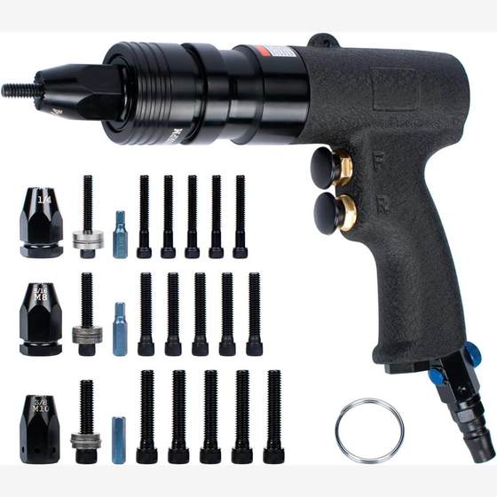 Pneumatic riveting nut gun British rule 3/16 1/4 5/16 3/8 1/2 riveting gun cap gun pulling tool
Pneumatic riveting nut gun British rule 3/16 1/4 5/16 3/8 1/2 riveting gun cap gun pulling tool