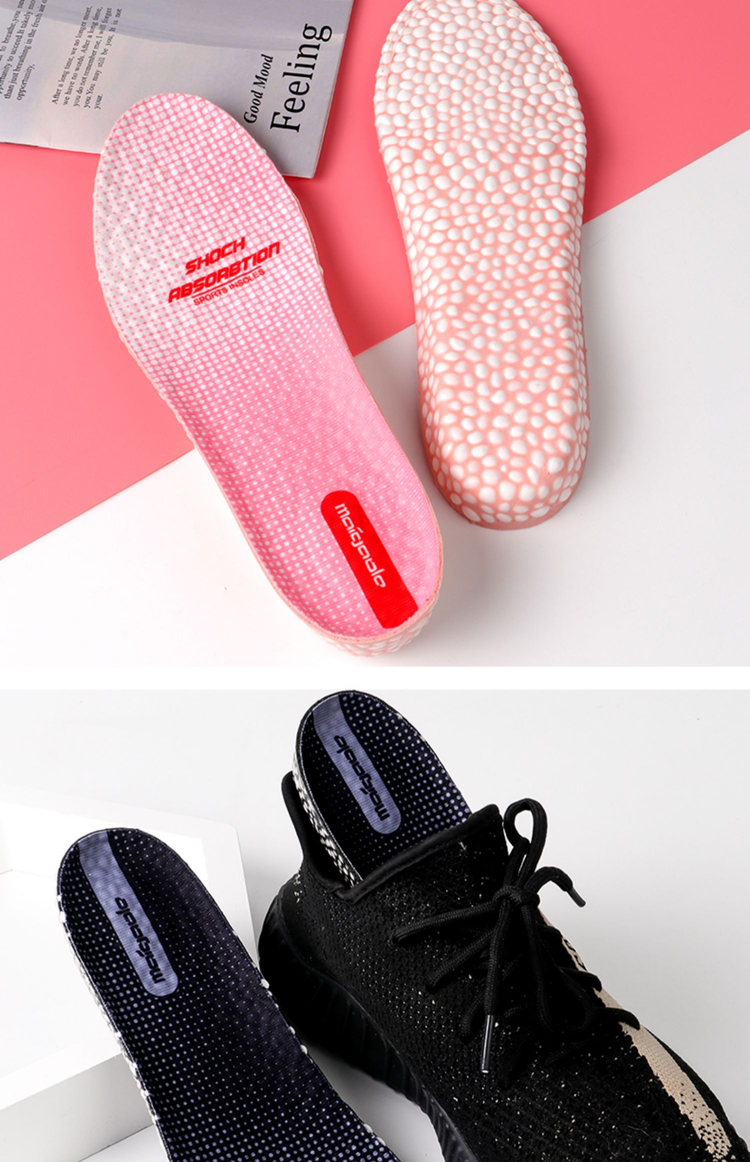 迈高乐爆米花?增高鞋垫舒适弹力加厚减震运动内增高鞋垫女全垫男