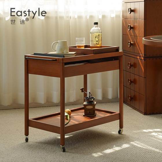 Retro solid wood edge table Nordic living room movable trolley medieval sofa push and pull tea table storage rack wine truck
Retro solid wood edge table Nordic living room movable trolley medieval sofa push and pull tea table storage rack wine truck