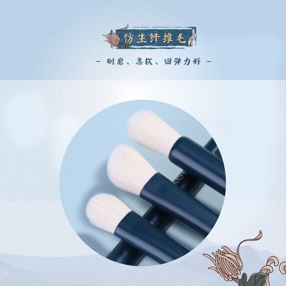 LADES/BLUE TISS 4-PC Smoke Blue Eyeshadow 브러시 세트 초보자를위한 소프트 휴대용 스토리지 휴대용 미니 전문가 LADES/BLUE TISS 4-PC Smoke Blue Eyeshadow 브러시 세트 초보자를위한 소프트 휴대용 스토리지 휴대용 미니 전문가