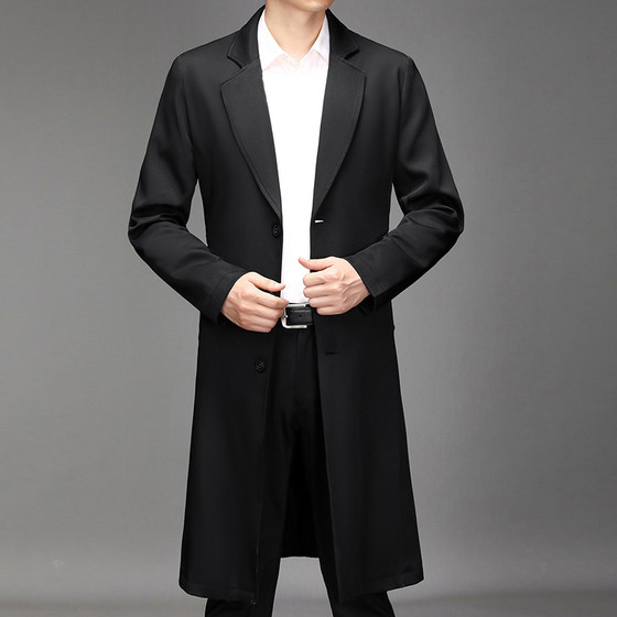Spring and Autumn Men's Medium-Length Edition Slim Style P Clothes Business Casual British Suit Long Collar Over Knee Coat Korean Version Outer
Spring and Autumn Men's Medium-Length Edition Slim Style P Clothes Business Casual British Suit Long Collar Over Knee Coat Korean Version Outer
