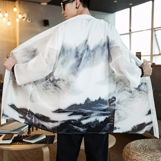 Chinese Tang suit and modified Hanfu Chinese style men's clothing layman cloak coat ethnic style Taoist robe clothes summer long
Chinese Tang suit and modified Hanfu Chinese style men's clothing layman cloak coat ethnic style Taoist robe clothes summer long