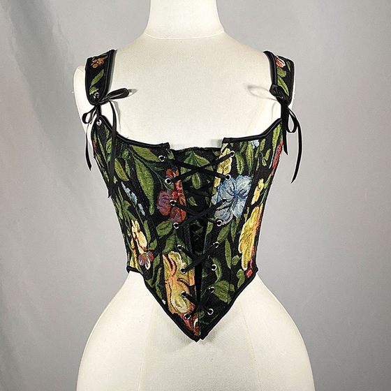 3047 new black background azalea morning glory internet celebrity style front and rear double straps adjustable fish bones corset
3047 new black background azalea morning glory internet celebrity style front and rear double straps adjustable fish bones corset