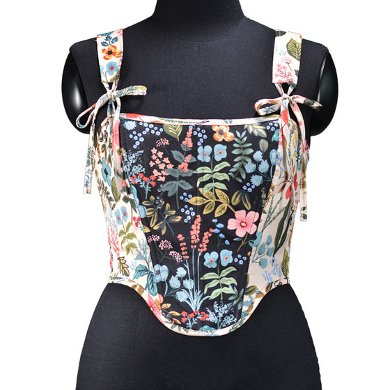 306 leaf print splicing style rear strap ties back strap ties back strap ties fish bone bracelet
306 leaf print splicing style rear strap ties back strap ties back strap ties fish bone bracelet