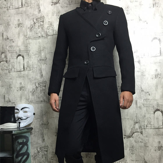 New Korean style young men's winter thickened medium-length personality woolen large L-shirt super long than the knee tweed windbreaker
New Korean style young men's winter thickened medium-length personality woolen large L-shirt super long than the knee tweed windbreaker
