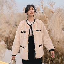 New imitation mink velvet fur coat female European station 2020 autumn and winter socialite small fragrance fluffy top thin