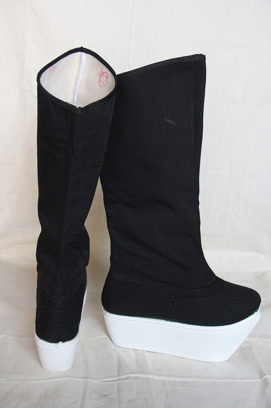 5寸戏剧橡胶底高靴京剧豫剧越剧专业高靴官靴古代朝靴