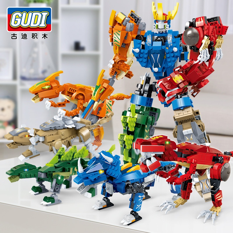 Jigsaw building blocks dinosaur fossils assembling toy boy puzzle high difficulty model children's birthday gift