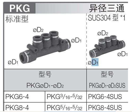 일본 Pisco Tee 커넥터 PKG6-4 새로운 원본 진짜 일본 Pisco Tee 커넥터 PKG6-4 새로운 원본 진짜