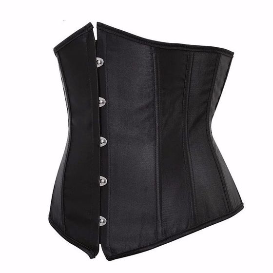 Women Gothgic Sexy Satin Underbust Corset Bustier Waist Cinc Women Gothgic Sexy Satin Underbust Corset Bustier Waist Cinc