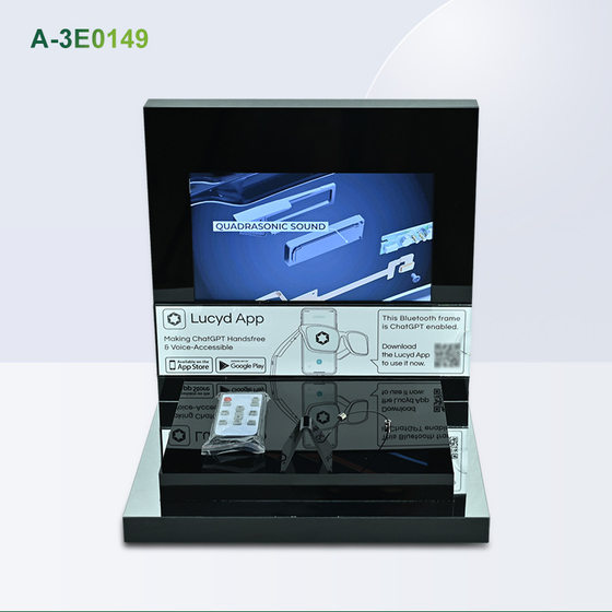 Multimedia glasses video display stand acrylic advertising display Taiwanese supermarket product display stand customization Multimedia glasses video display stand acrylic advertising display Taiwanese supermarket product display stand customization
