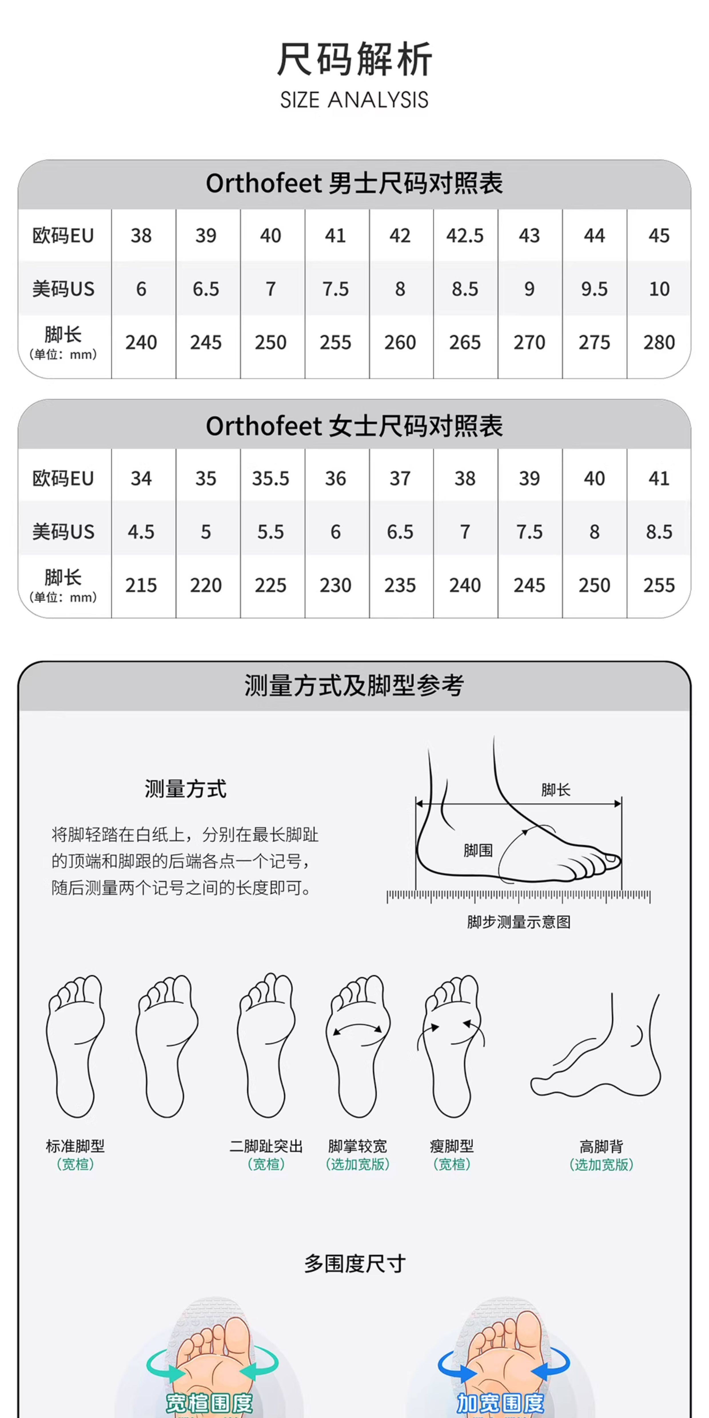 Энергичный обувь orthofeet/奥索菲特孕妇鞋一脚蹬宽楦软底防滑足弓支撑脚浮肿宽松