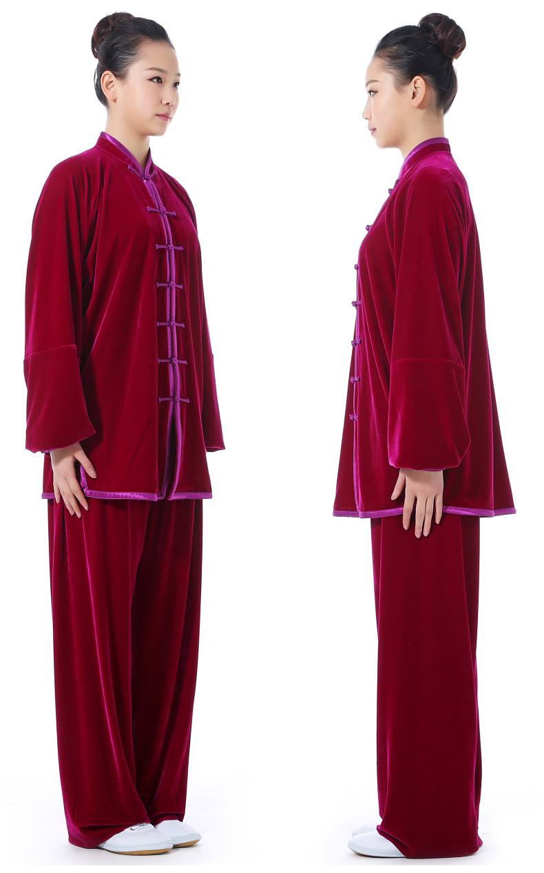 武极堂金丝绒太极服练功服不倒绒太极服装加厚立绒男女秋冬装定制