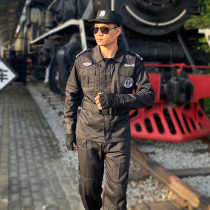 Security clothing spring and autumn winter long sleeve jacket pants uniform thickened training clothing coat guard overalls suit men