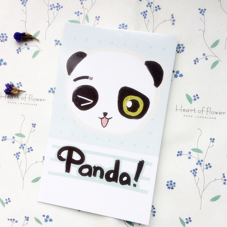 熊猫明信片 创意特色成都卡片 熊猫萌萌哒手绘明信片卡片一套10张