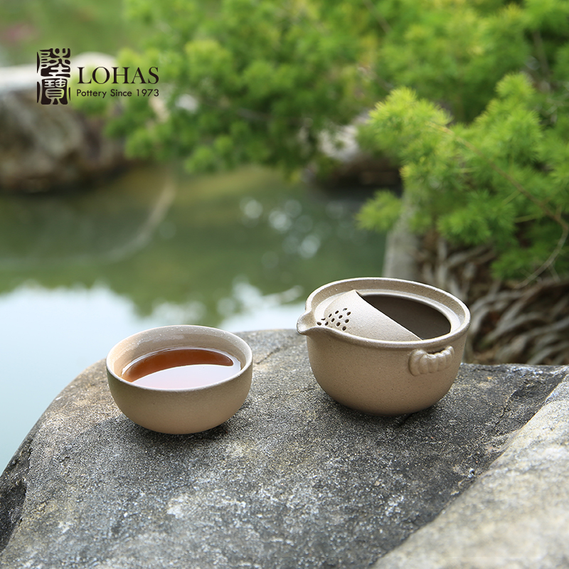 Lupao exquisite ceramics with a set of a cup of tea set small pot cost - effective simple; to crack the glass