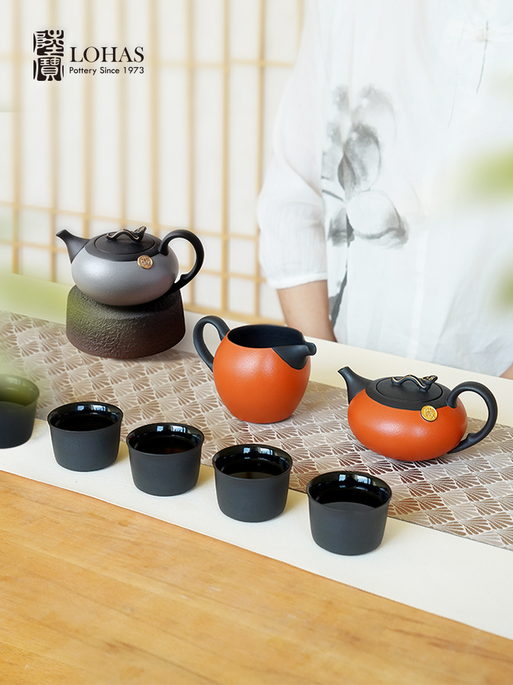 Lubao Ceramic Complete Set Kung Fu Tea Set Set Household Six Cups Per Pot Light Luxury High-End Tea Set Junruyi Tea Set