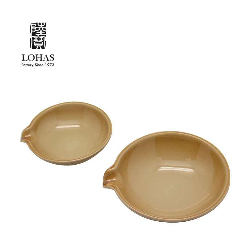 Taiwan lupao kitchen dishes pot ceramic plate disc feeder small bowl plate vessels