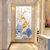 Porch decorative painting modern simple hanging painting porch painting vertical plate Zhaocai Feng Shui Wall corridor aisle decorative painting