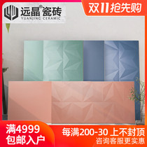 Far Crystal 400x800 macaron 3D geometric tiles flat soft light kitchen bathroom toilet all porcelain wall tiles
