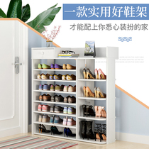Narrow shoe rack 14cm small doorway high vertical shoe cabinet bedroom small mini multi-storey corridor Outdoor