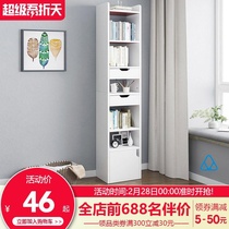 Bookshelf floor simple living room storage narrow slit small bookcase bedroom simple multi-layer student saving space shelf