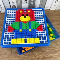 Childrens toys put together building blocks early education puzzle mushroom nail puzzle 3-4-5-6 years old 7 boys and girls baby gifts