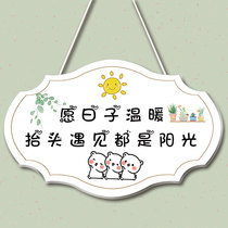 ins Nordic simple style wall hanging decoration door pendant decoration room door door door hanging decoration door number creative woman